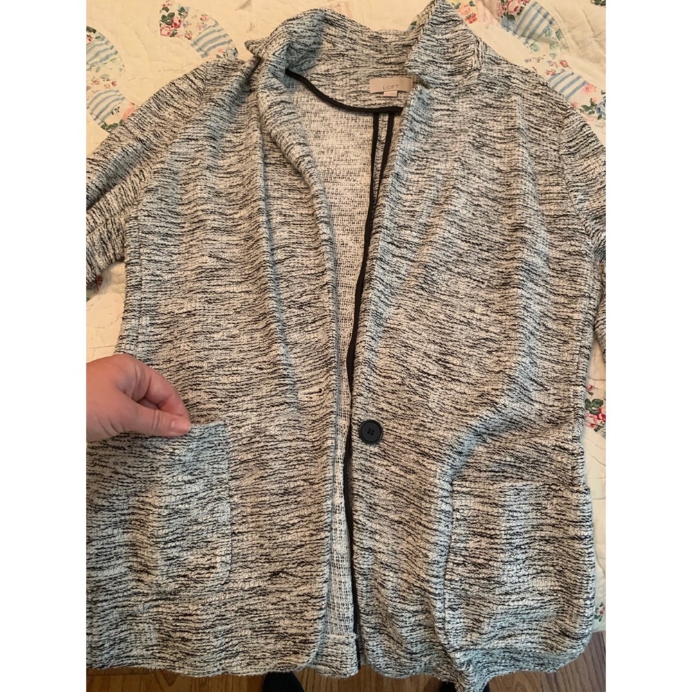 Loft Lightweight Cotton Blazer single button